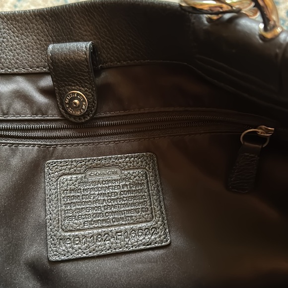 Vintage Black Leather Coach Tote - Picture 5 of 5